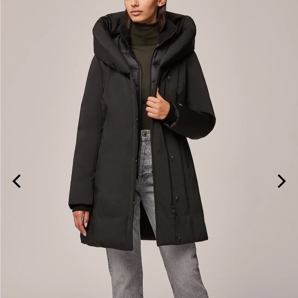 Soia & Kyo Black Camelia-C Coat New with Tags NWT Size M Medium